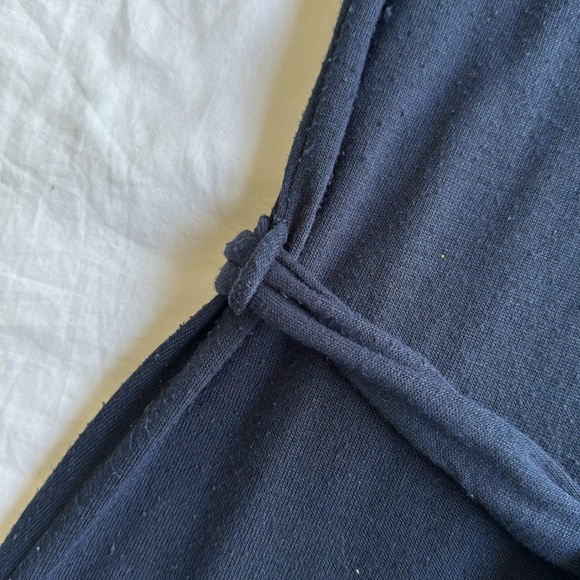 DELlIRIOUS LOS ANGELES Navy Blue Sweater Dress Cowl Neck Belted - Picture 6 of 6